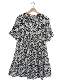Esqualo Damen Freizeitkleid Gr. 36 S Mehrfarbig Grafisch Rüschen 1