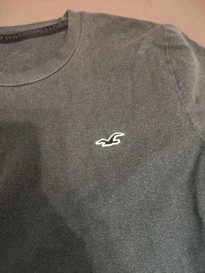 Hollister Herren T-Shirt Gr. M Farbverlauf Türkis Grün Casual