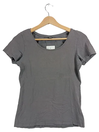 Blind Date Damen T-Shirt Gr. S/36 Grau Basic Kurzarm Baumwolle