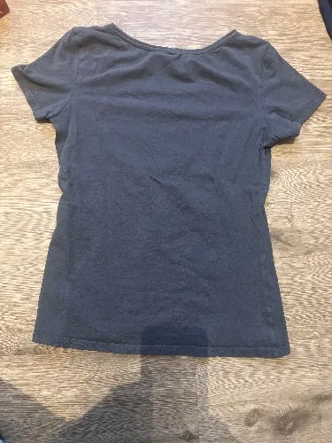 Blind Date Damen T-Shirt Gr. S/36 Grau Basic Kurzarm Baumwolle