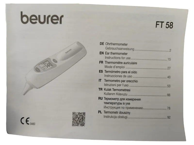Beurer FT 58 Ohrthermometer Infrarot Fieberthermometer Digital NEU 6