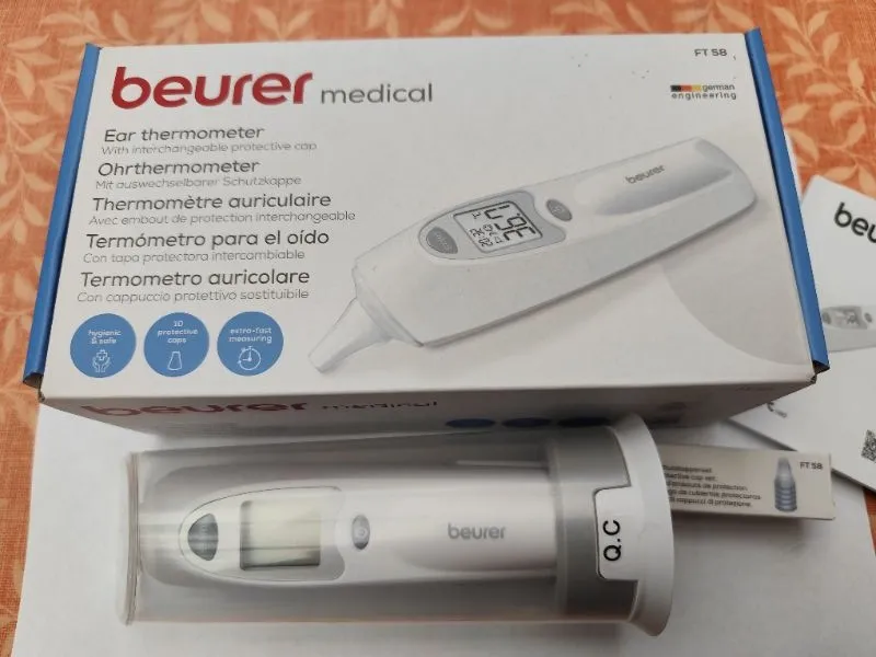 Beurer FT 58 Ohrthermometer Infrarot Fieberthermometer Digital NEU 8