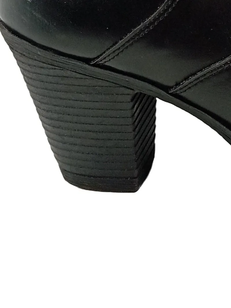 Ambellis Damen Stiefelette Größe 39 Schwarz Casual Blockabsatz Reißverschluss 5