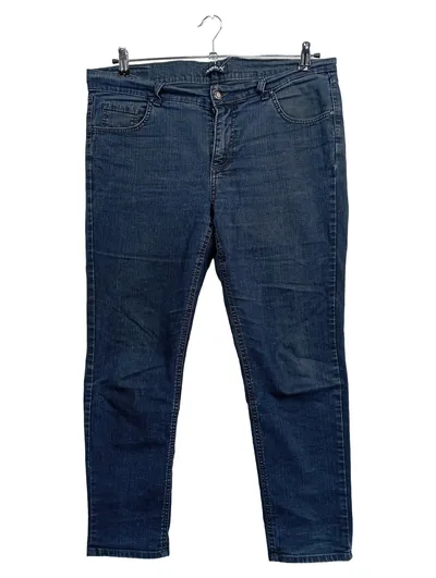 ANGELS Jeans Damen Gr. 44 Blau Straight Leg Casual Denim Hose