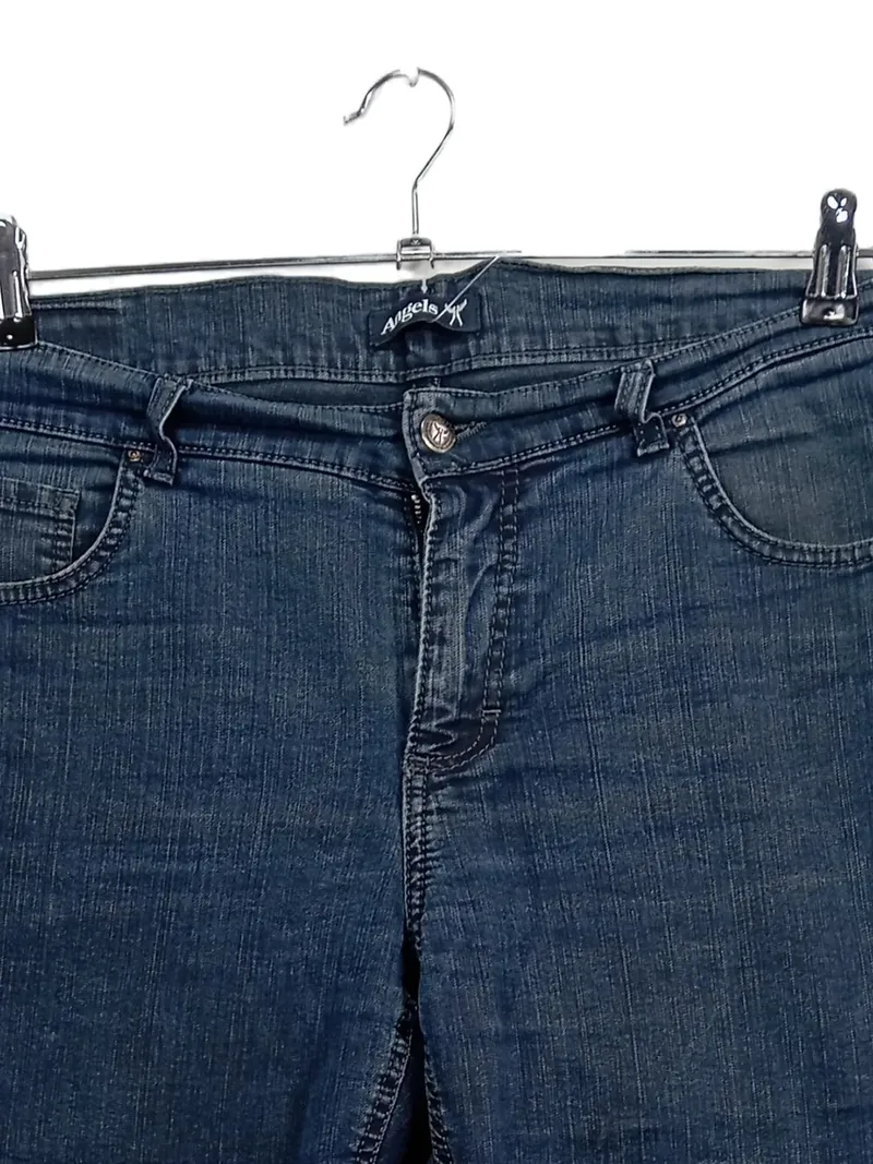 ANGELS Jeans Damen Gr. 44 Blau Straight Leg Casual Denim Hose 3