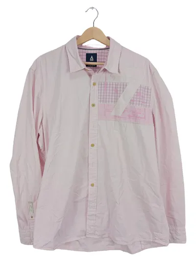Gaastra Herren Freizeithemd Langarm Pink Gr. 44/XS Casual Baumwolle