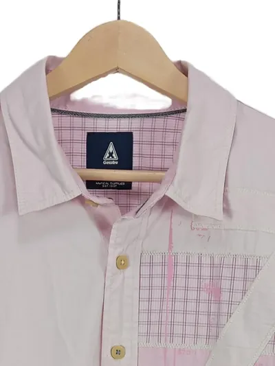 Gaastra Herren Freizeithemd Langarm Pink Gr. 44/XS Casual Baumwolle