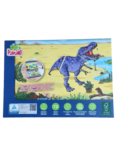 Playland Magnetspielzeug Dinosaurier Magnetbausteine Lernspiel Puzzle Kinder