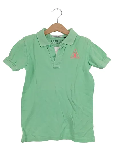 GAASTRA Poloshirt Kinder Gr. 128 Grün Baumwolle Kurzarm Freizeit Polo