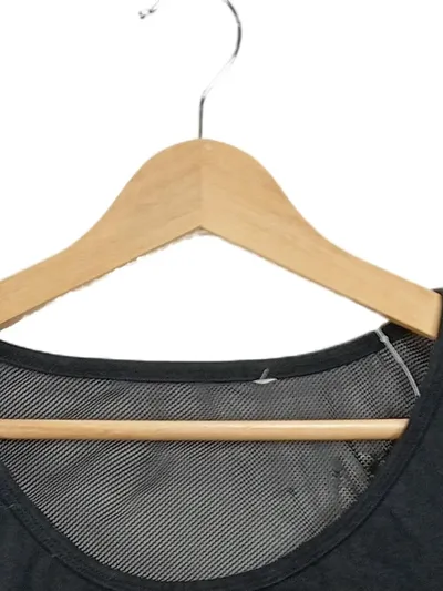 SOCCX Damen Sport Top Shirt Gr. 38/M Schwarz Mesh Sportlich