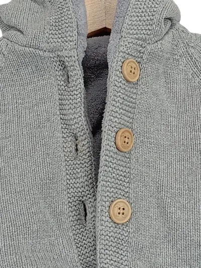 Noukie's Strickjacke mit Kapuze für Babys Gr. 62 Grau Casual