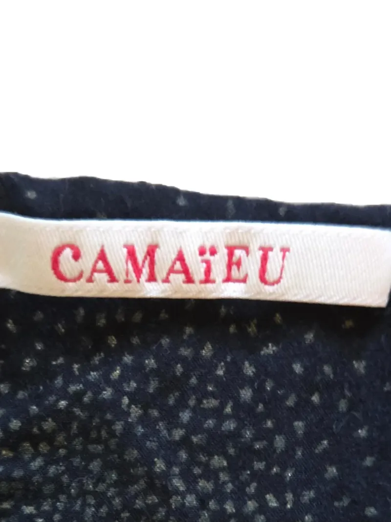 Camaïeu Damen Top Shirt Gr. 36/S Schwarz Modern Feminin 6