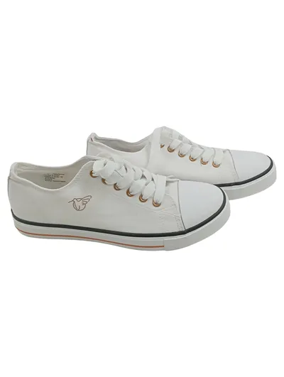 LYNFIELD Damen Sneaker low Gr. 39 Weiß Casual Freizeitschuh