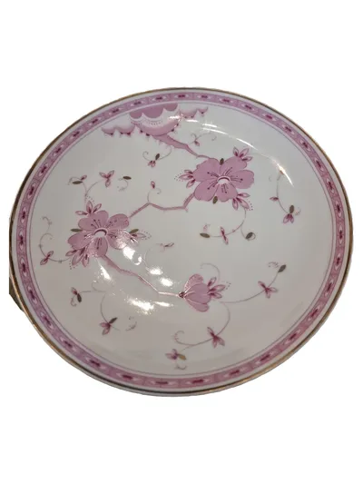 WALLENDORF Platzteller Porzellan Klassisch Blumenmuster Weiß 16cm