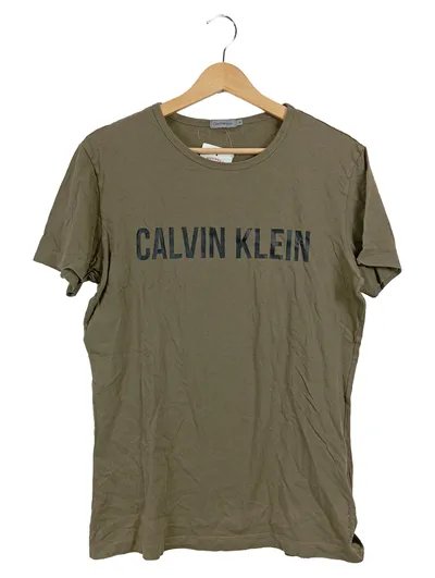 Calvin Klein T-Shirt Herren Gr. 38/M Oliv Casual