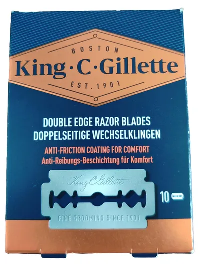 King C. Gillette Wechselklingen Doppelkanten Rasierklingen Ersatzklingen Blau