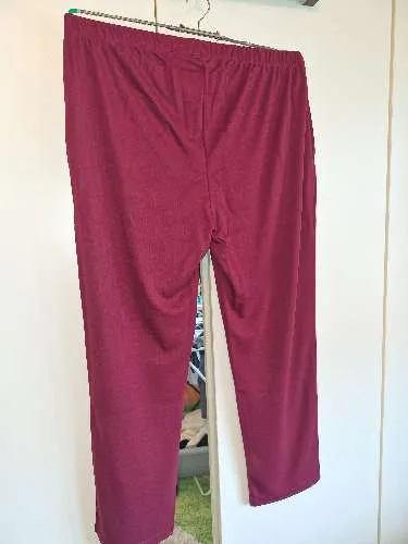 Feel Good Damen Stoffhose Bordeaux Rot Gr. 48/50 XL Elastisch