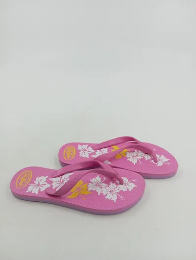 Buffalo Damen Zehentrenner Flip Flops Gr. 38 Pink Casual Blumenmuster
