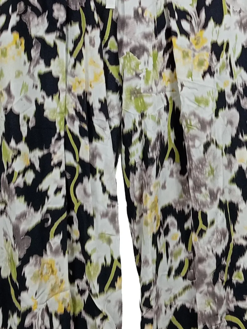 Deerberg Damen Stoffhose Blumenmuster L Casual Mehrfarbig Viskose 3