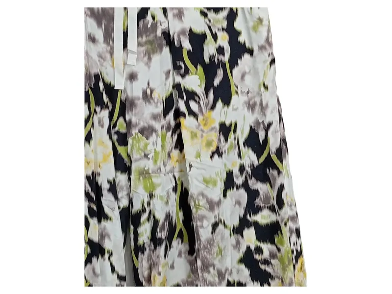 Deerberg Damen Stoffhose Blumenmuster L Casual Mehrfarbig Viskose 4