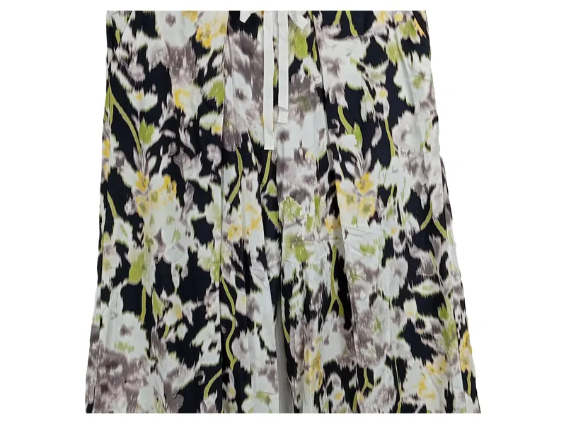 Deerberg Damen Stoffhose Blumenmuster L Casual Mehrfarbig Viskose 5