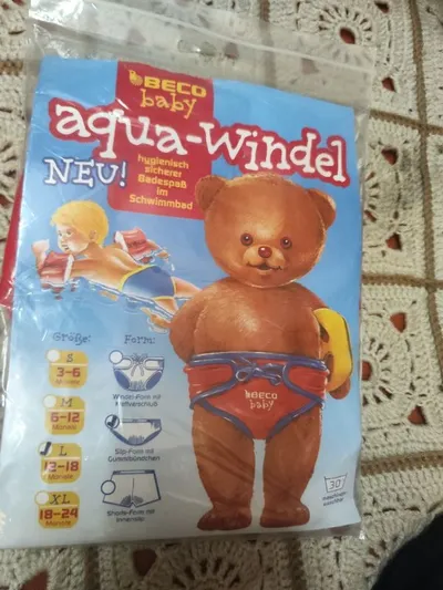 BECO Baby Aqua-Windel Schwimmwindel Gr. L 12-18 Monate Rot Neu