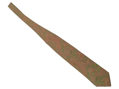 Rochas Krawatte Herren Grün Paisley Muster Elegant Seide
