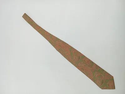 Rochas Krawatte Herren Grün Paisley Muster Elegant Seide