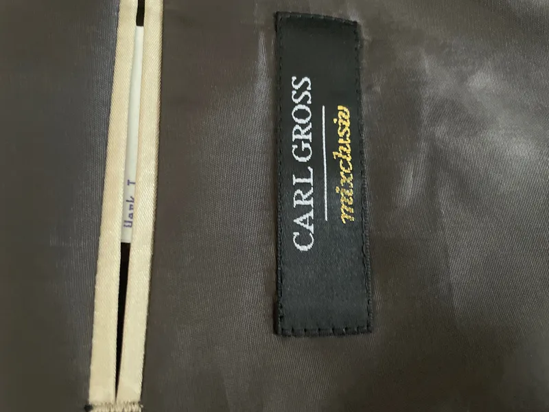 Carl Gross Herren Business Anzug Gr. 25 Sakko Hose Braun Wolle 5