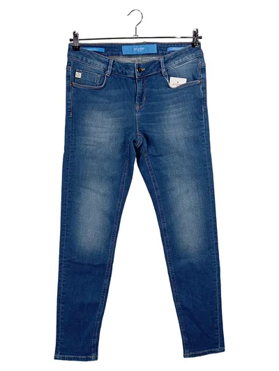 goldgarn Damen Jeans Skinny Fit Gr. 31 Blau Casual Stretch