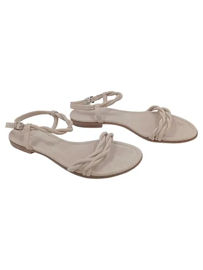 Kennel & Schmenger Sandalen Damen Wildleder Beige Gr. 40 Elegant Schnalle