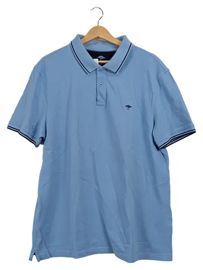 Fynch-Hatton Herren Poloshirt Gr. XL Blau Baumwolle Logo Casual Regular Fit
