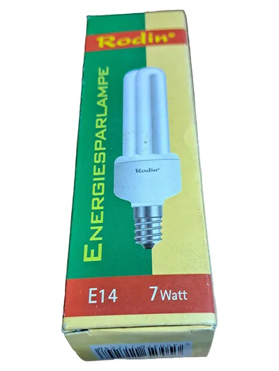 RODIN E14 7 Watt Leuchtmittel Lampe Zylinder Weiß