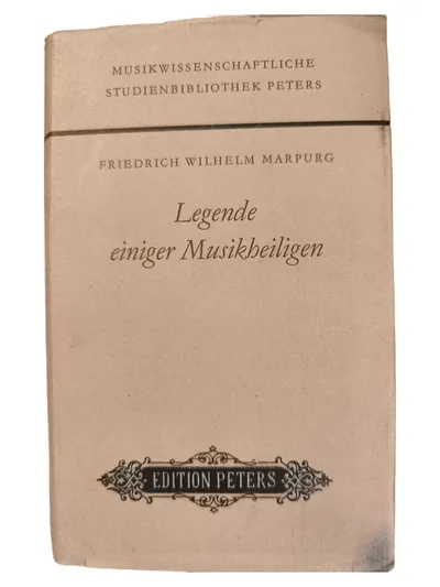 Antiquarisches Buch: Legende einiger Musikheiligen - F.W. Marpurg