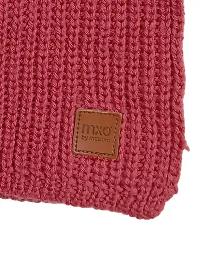 Maximo Kinder Strickschal Rollkragen Rot Polyacryl mxo Winter Schal