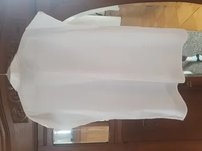 DKNY Damen Hemdbluse Gr. 38/M Weiß Casual Baumwolle Kurzarm
