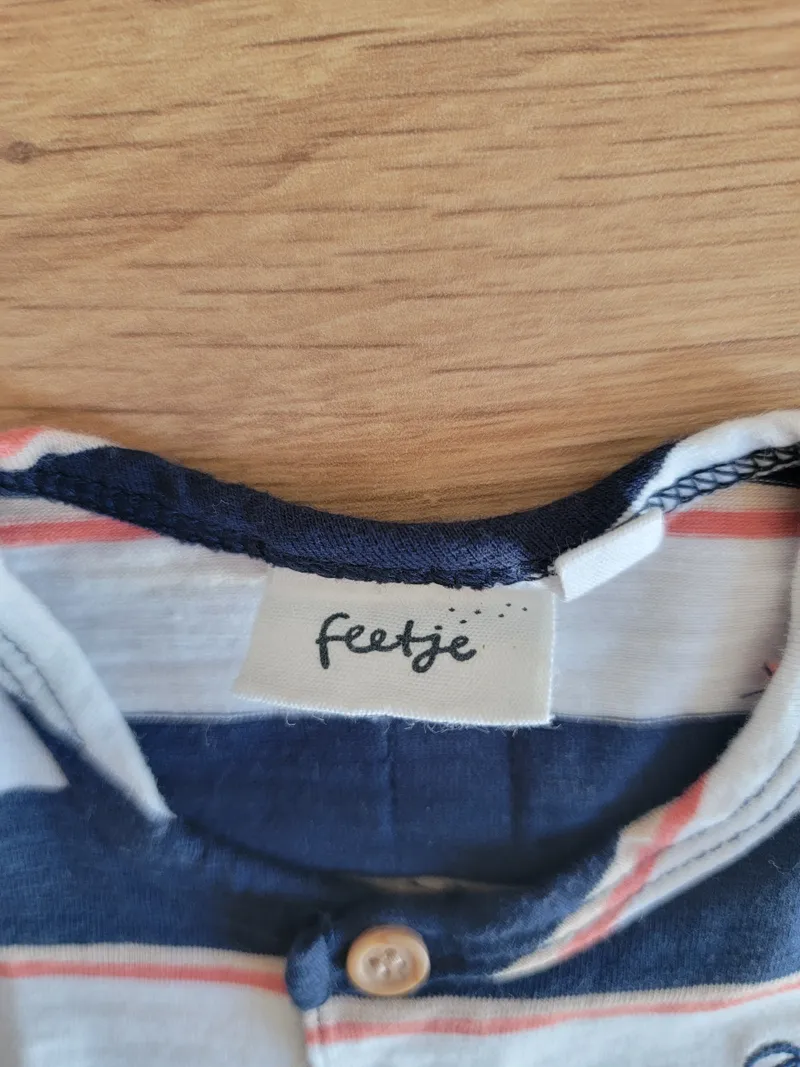 Feetje Baby Jungen T-Shirt Gr. 74 gestreift mit Palmenstickerei 3