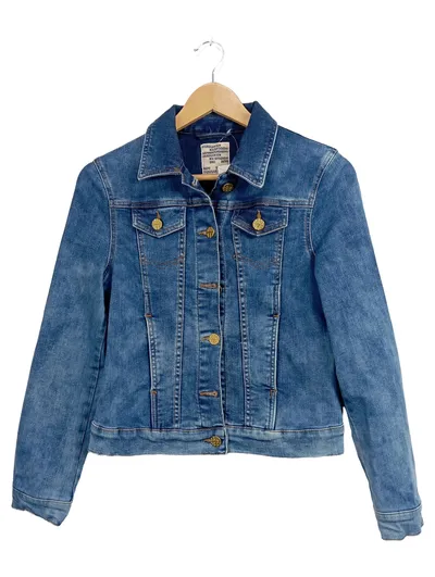 Baum und Pferdgarten Jeansjacke Damen Gr. 36 Blau Stickerei Silverlake