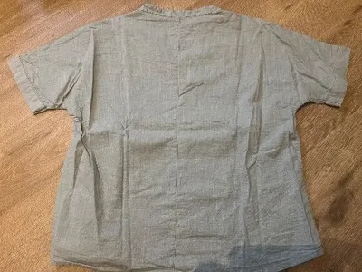 Blind Date Damen Bluse Gr. 36/S Grün Kurzarm V-Ausschnitt Baumwolle