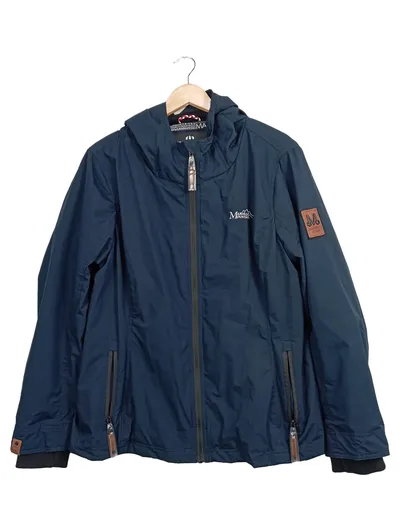 Marikoo Outdoorjacke Damen Gr. 44/XXL Blau Kapuze Reißverschluss