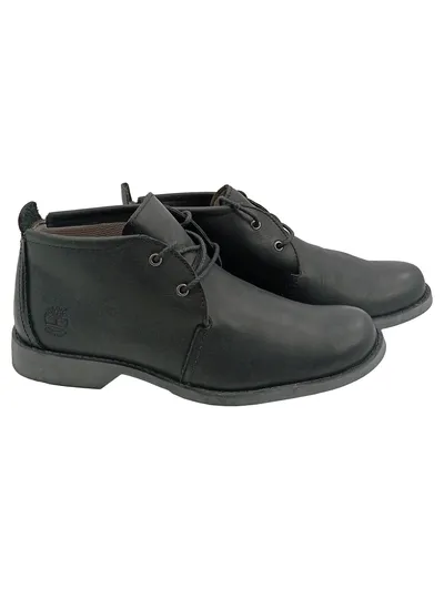 Timberland Herren Stiefelette Outdoor Gr. 42 Schwarz Leder Schnürschuhe