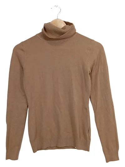 Beauty Women Damen Basic Rollkragenpullover Beige Gr. L/XL
