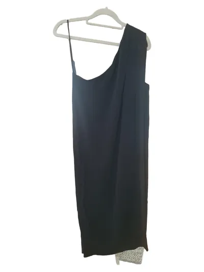 Diane von Furstenberg Damen festliches One-Shoulder Kleid Gr. 38 Schwarz