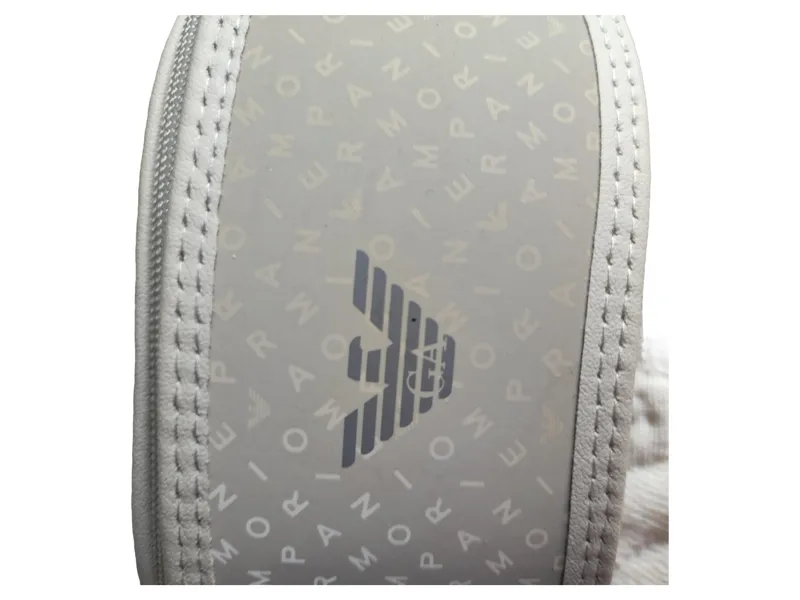 Emporio Armani Brillenetui Beige Logo Print 16cm Schutzhülle 3