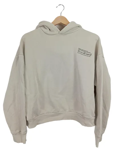 SUBLEVEL Damen Kapuzenpullover Gr. 40 L Beige Casual Hoodie