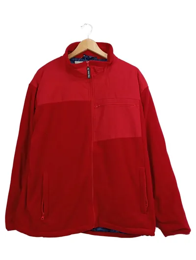 Capt. Scott Fleecejacke Herren L Rot Outdoor Freizeit Polyester Gr. 50