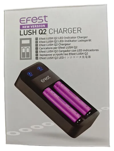 Efest LUSH Q2 Akku Ladegerät Charger 18650 26650 Schwarz