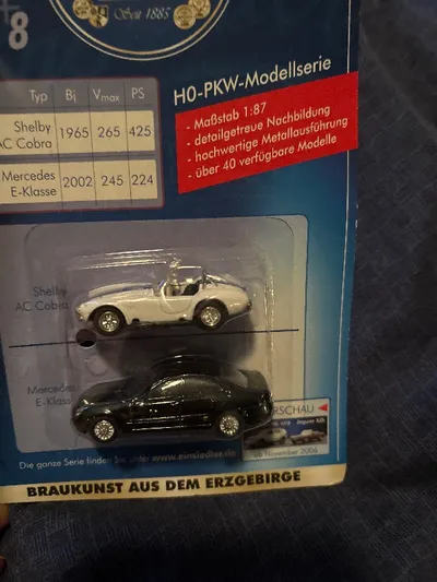 Einsiedler Brauhaus Shelby AC Cobra Mercedes E-Klasse Modell 1:87 Mehrfarbig