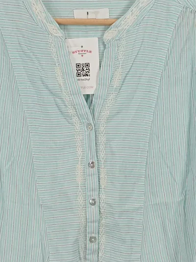 MKT Studio Damen Bluse Gestreift Baumwolle Gr. 42/XL Casual
