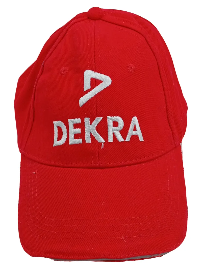 DEKRA Cap Kappe Rot Sportlich uni Basecap Herren Damen Mütze 1